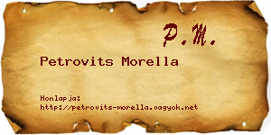 Petrovits Morella névjegykártya